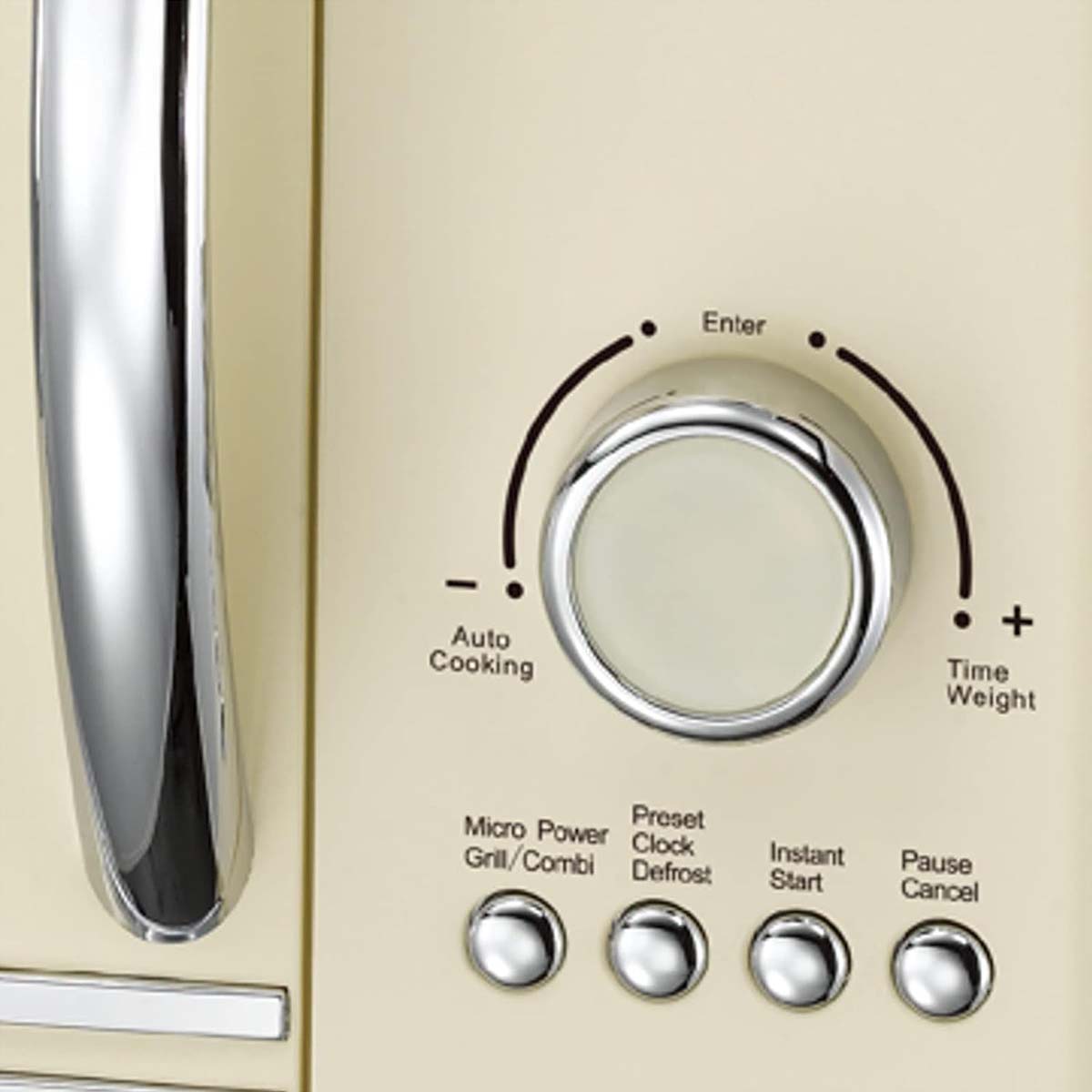 Magnetron met Grill | 800 W | 23 L inhoud | 12 Programma's | 5 Vermogensniveaus | Ontdooien | 60-minutentimer | Crème - Afbeelding 3