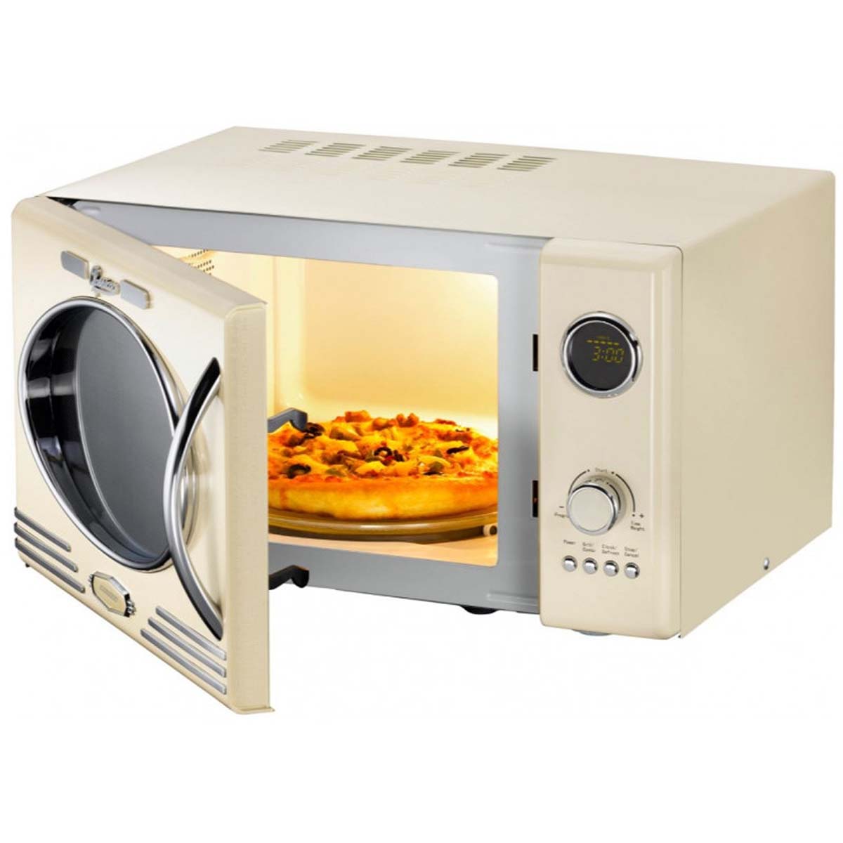 Magnetron met Grill | 800 W | 23 L inhoud | 12 Programma's | 5 Vermogensniveaus | Ontdooien | 60-minutentimer | Crème - Afbeelding 4