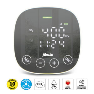 CO2-meter met NDIR-sensor met vochtigheidsmeter