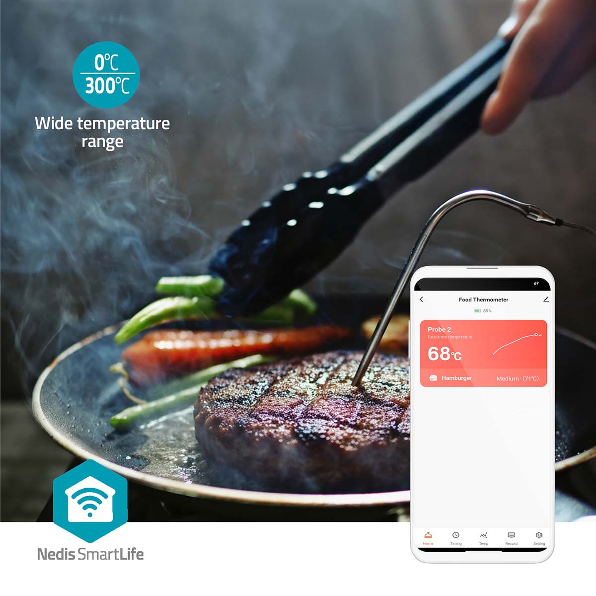 SmartLife Meat Thermometer | Bluetooth | 2 Probes - Afbeelding 9
