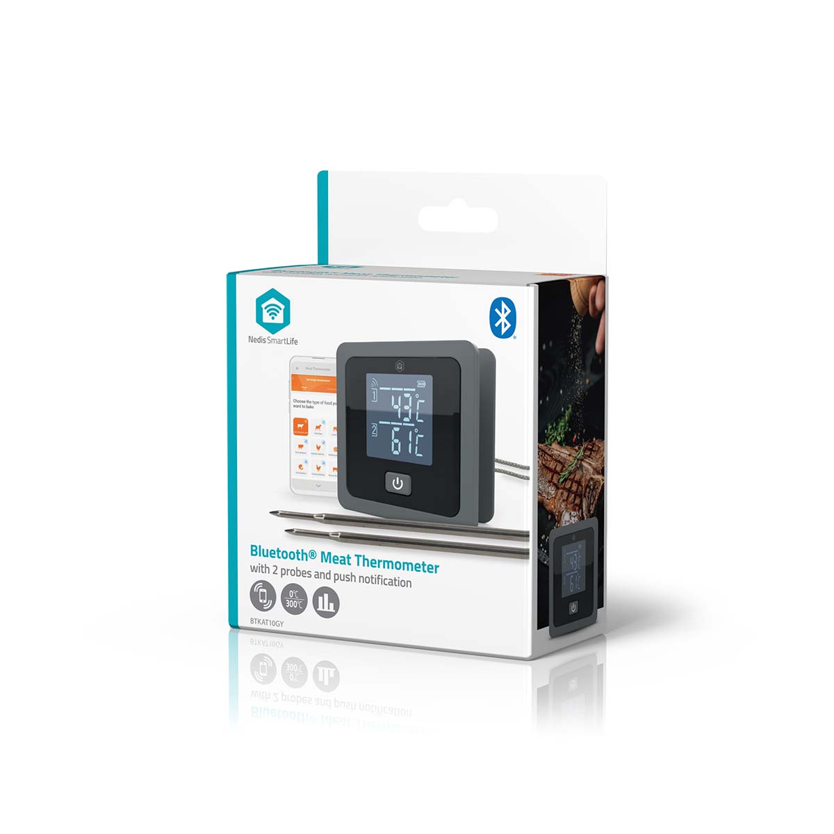 SmartLife Meat Thermometer | Bluetooth | 2 Probes - Afbeelding 12