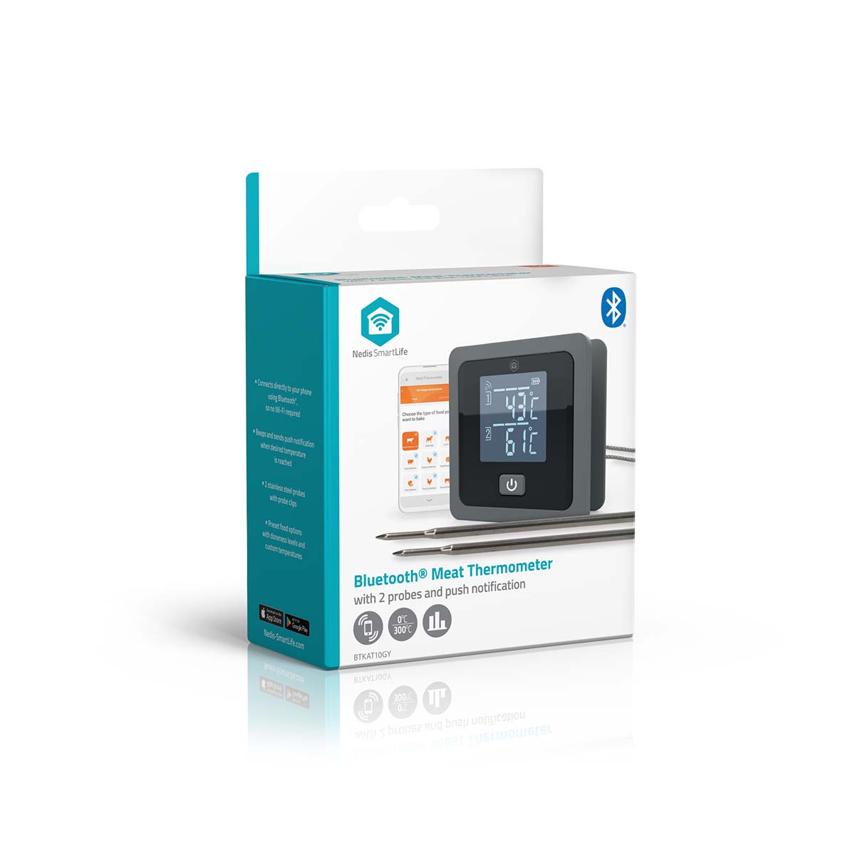 SmartLife Meat Thermometer | Bluetooth | 2 Probes - Afbeelding 13
