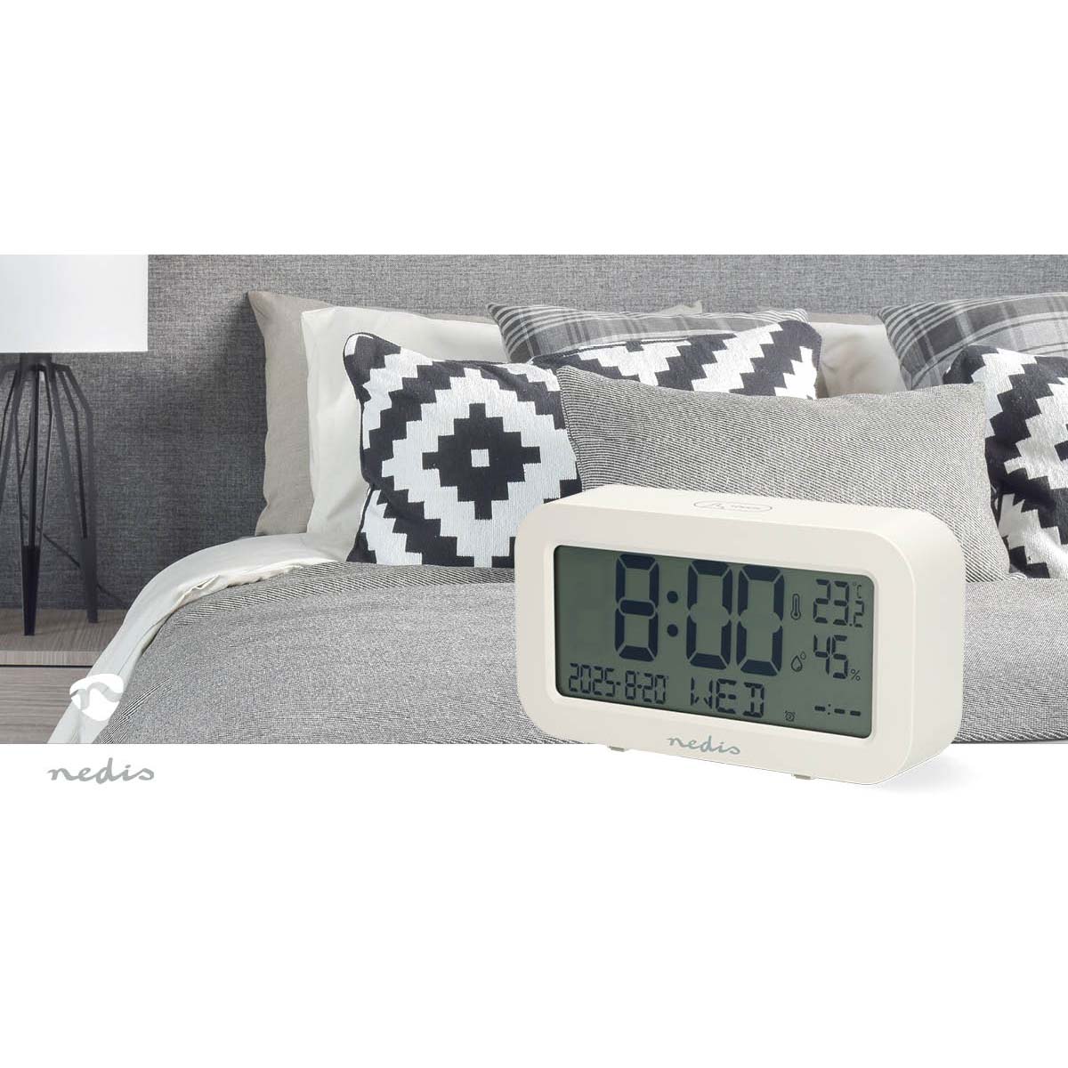 Digitale Tafelklok | LCD | Achtergrondverlichting | Snoozefunctie | Datumweergave | Timerfunctie | Hout - Afbeelding 9