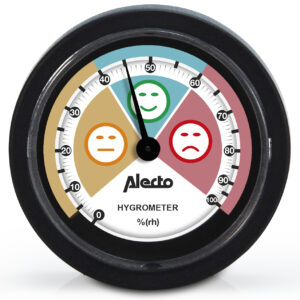 Analoge hygrometer Zwart