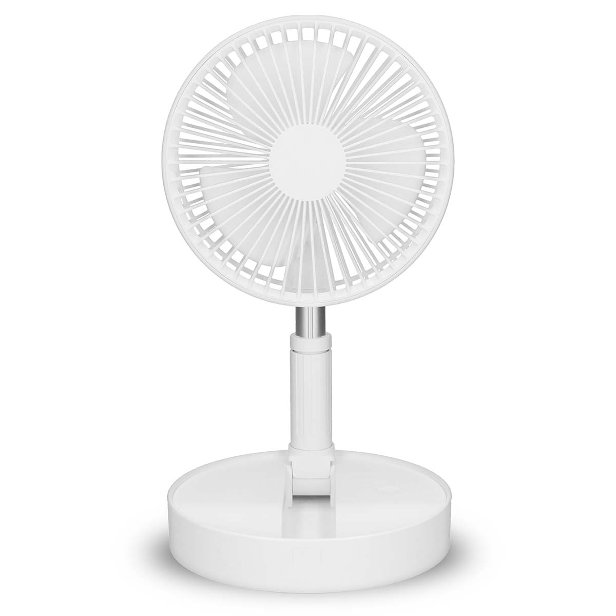 Draagbare flexibele tafel- en voetventilator van 20 cm met Li-ion batterij Wit - Afbeelding 2
