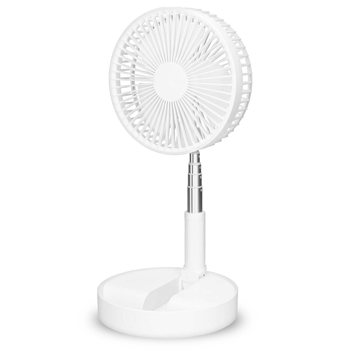 Draagbare flexibele tafel- en voetventilator van 20 cm met Li-ion batterij Wit - Afbeelding 5