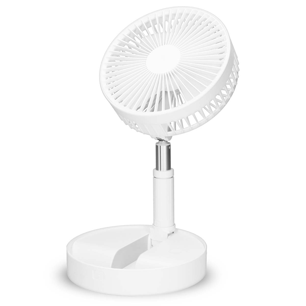 Draagbare flexibele tafel- en voetventilator van 20 cm met Li-ion batterij Wit - Afbeelding 7