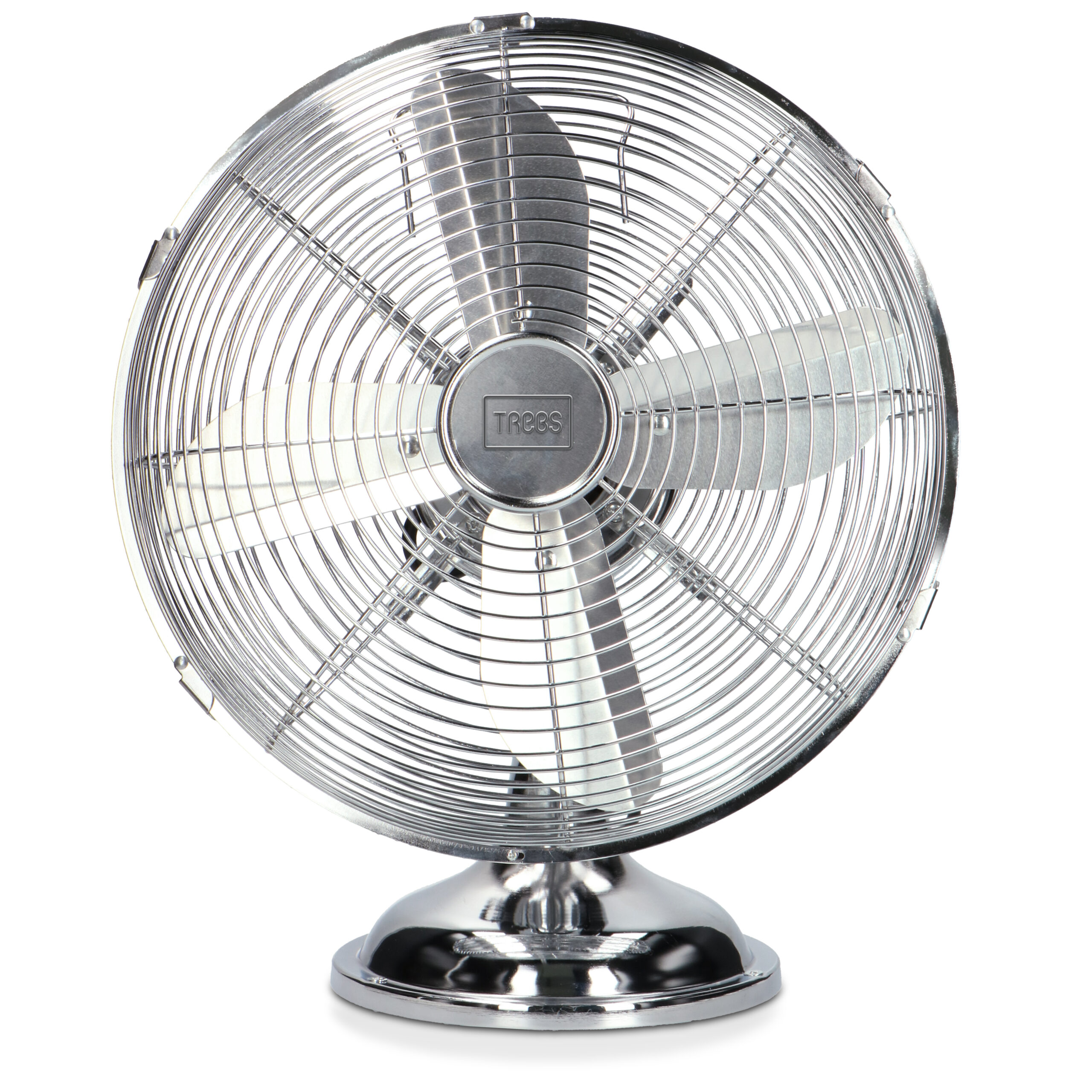 Trebs tafelventilator metaal 12 inch Zilver