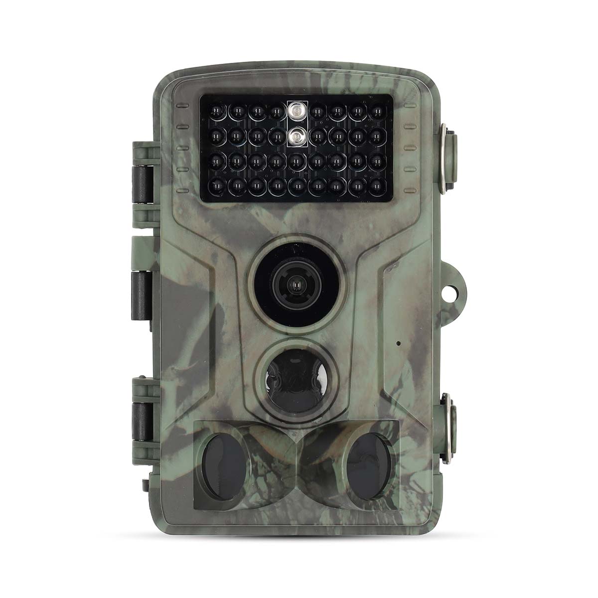 Wildcamera | 4K@10fps | 50 MPixel | 5 MPixel CMOS | IP65 | Zwart No-Glow IR | Nachtzicht | Kijkhoek: 60 ° | Bewegingssensor | Detectiehoek: 130 ° | Detectiebereik: 20 m | Schermdiagonaal: 2.40 " | LCD-Scherm | Bruin / Groen