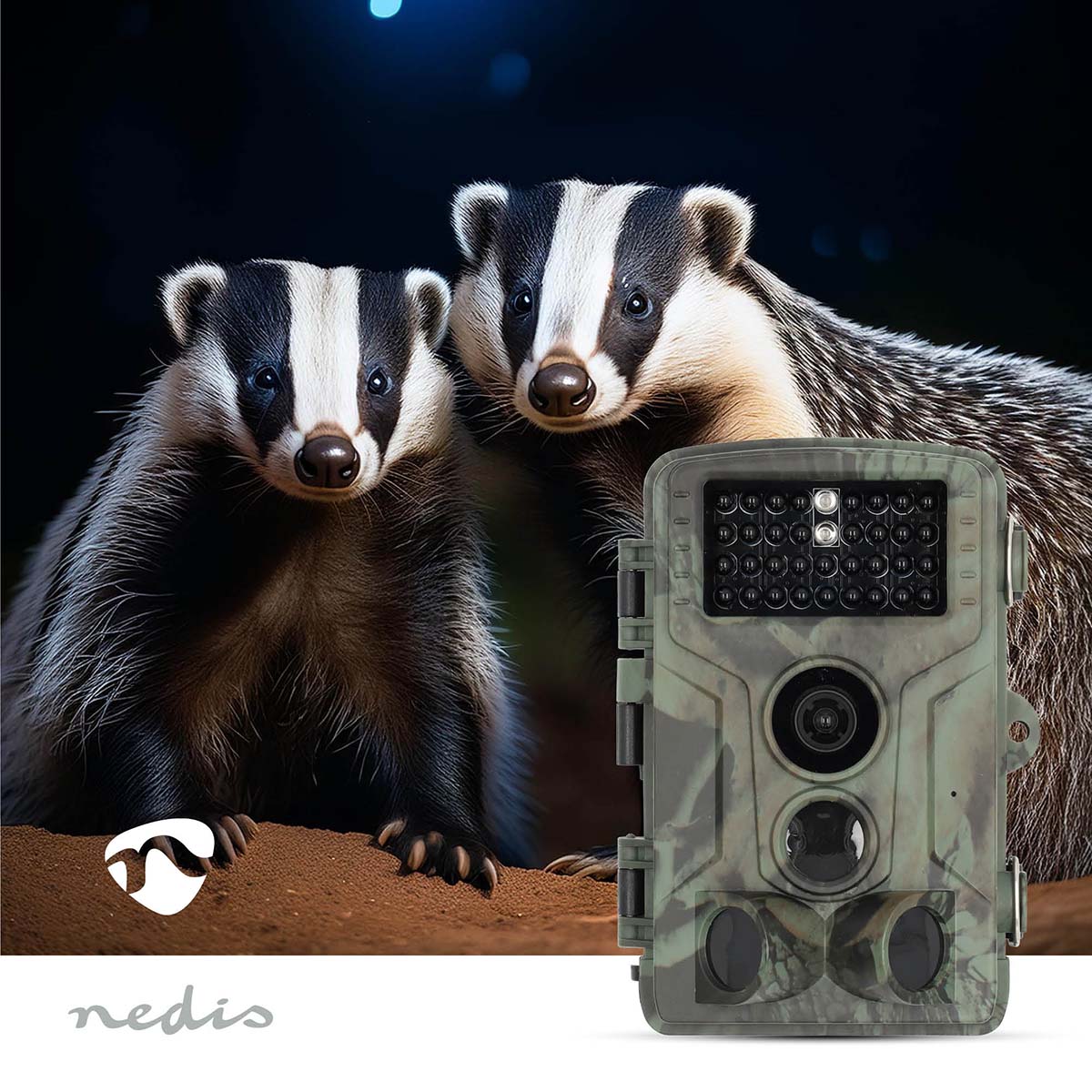 Wildcamera | 4K@10fps | 50 MPixel | 5 MPixel CMOS | IP65 | Zwart No-Glow IR | Nachtzicht | Kijkhoek: 60 ° | Bewegingssensor | Detectiehoek: 130 ° | Detectiebereik: 20 m | Schermdiagonaal: 2.40 " | LCD-Scherm | Bruin / Groen - Afbeelding 2