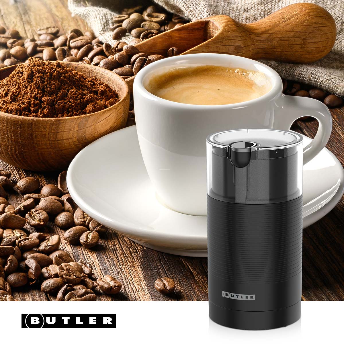 Koffiemolen | 150W | 70g | Zwart - Afbeelding 2