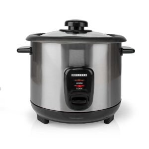 Rijstkoker | 1,0 l | 400 W | Anti-aanbaklaag | Uitneembare kom | Stoommandje | Warmhoudfunctie | Automatische uitschakeling