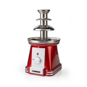 Chocoladefontein | 90 W | 32 cm | 3 Metalen niveaus | Rood / Wit