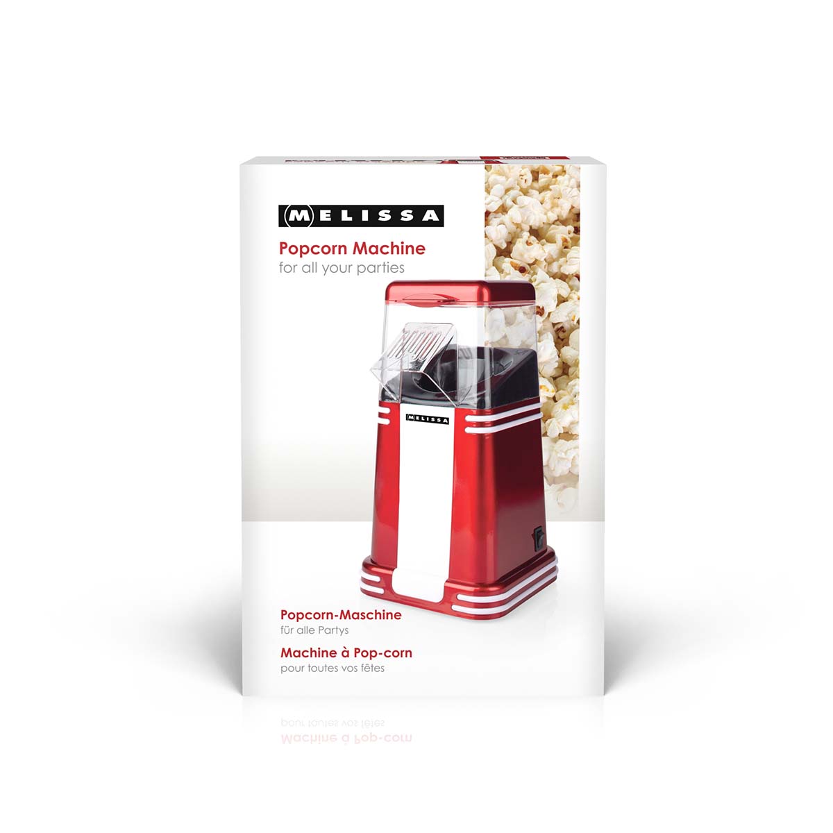 Popcornmaker | 60 g | 1200 W | 2 - 4 min | Rood/Wit - Afbeelding 4