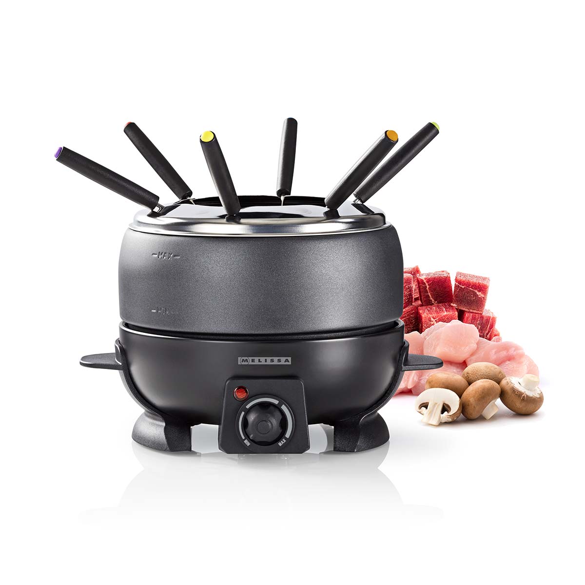 Fondueset | 6 personen | 2,3 l | Regelbare temperatuurregeling | 800 W | Handgrepen met koele touch | Antislipvoetjes | Oververhittingsbeveiliging - Afbeelding 5