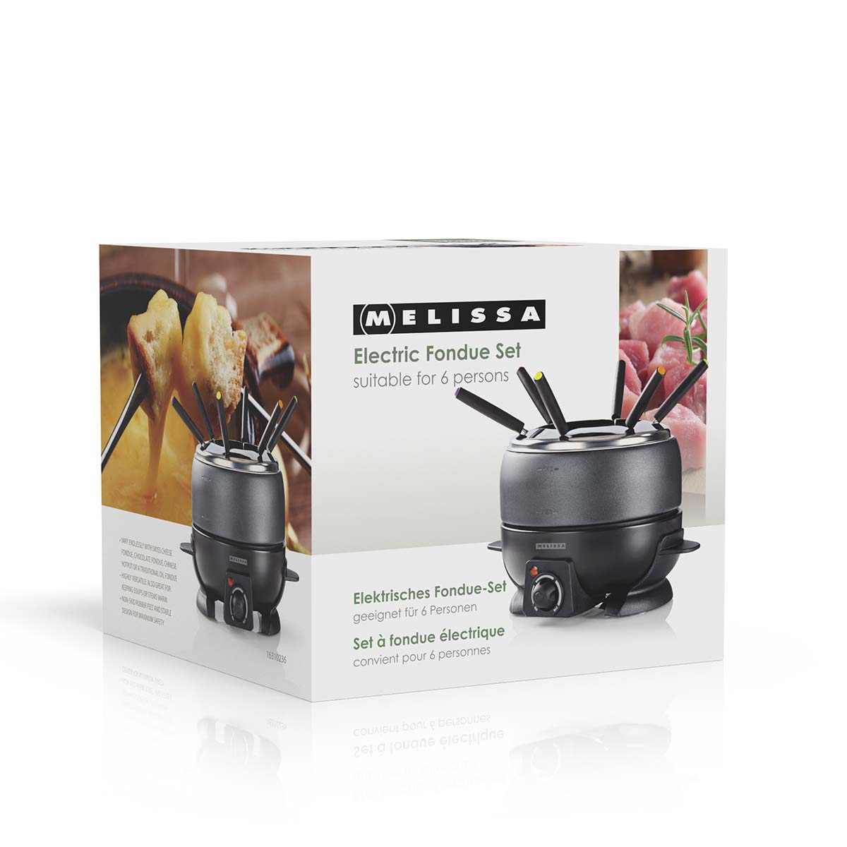 Fondueset | 6 personen | 2,3 l | Regelbare temperatuurregeling | 800 W | Handgrepen met koele touch | Antislipvoetjes | Oververhittingsbeveiliging - Afbeelding 8