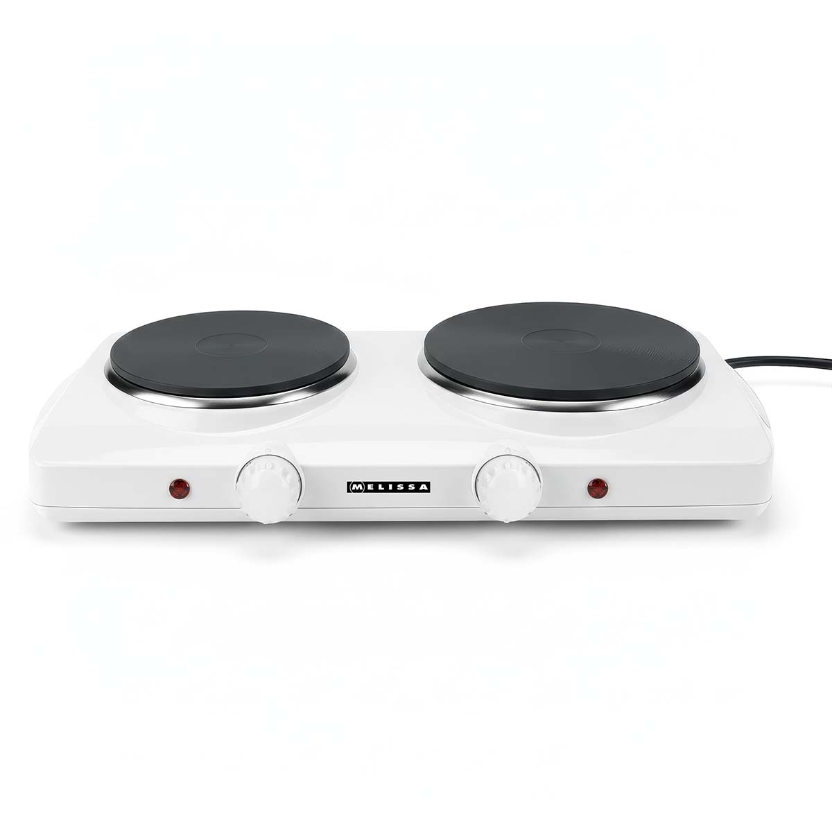 Dubbele elektrische kookplaat | 2300 W | Ø 18,5 + 15,5 cm | 5 warmtestanden | Antislipvoetjes | Wit - Afbeelding 3