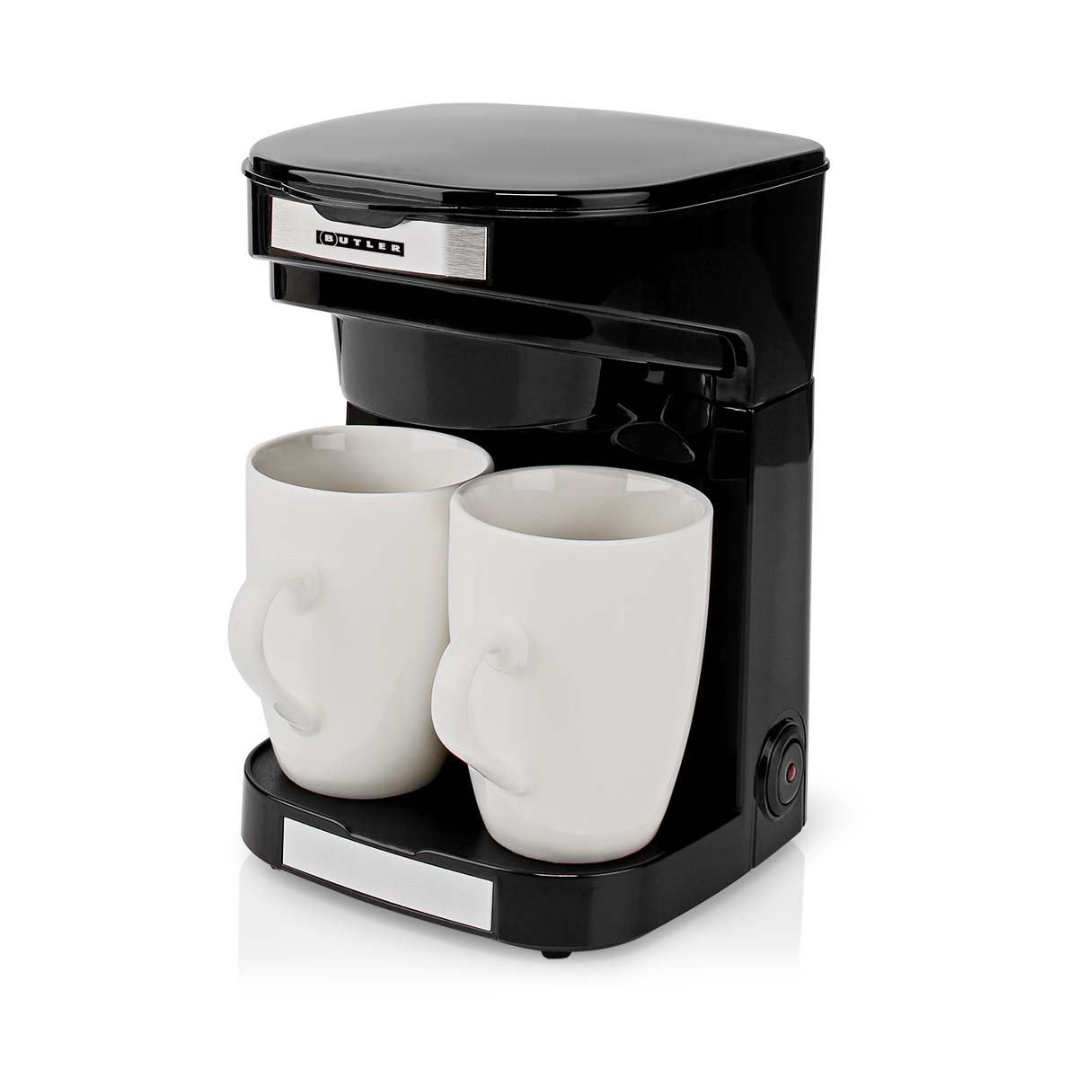 Compact Koffiezetapparaat | 2 Porseleinen kopjes | 0,25 l | 450 W | Automatische uitschakeling | Zwart - Afbeelding 5