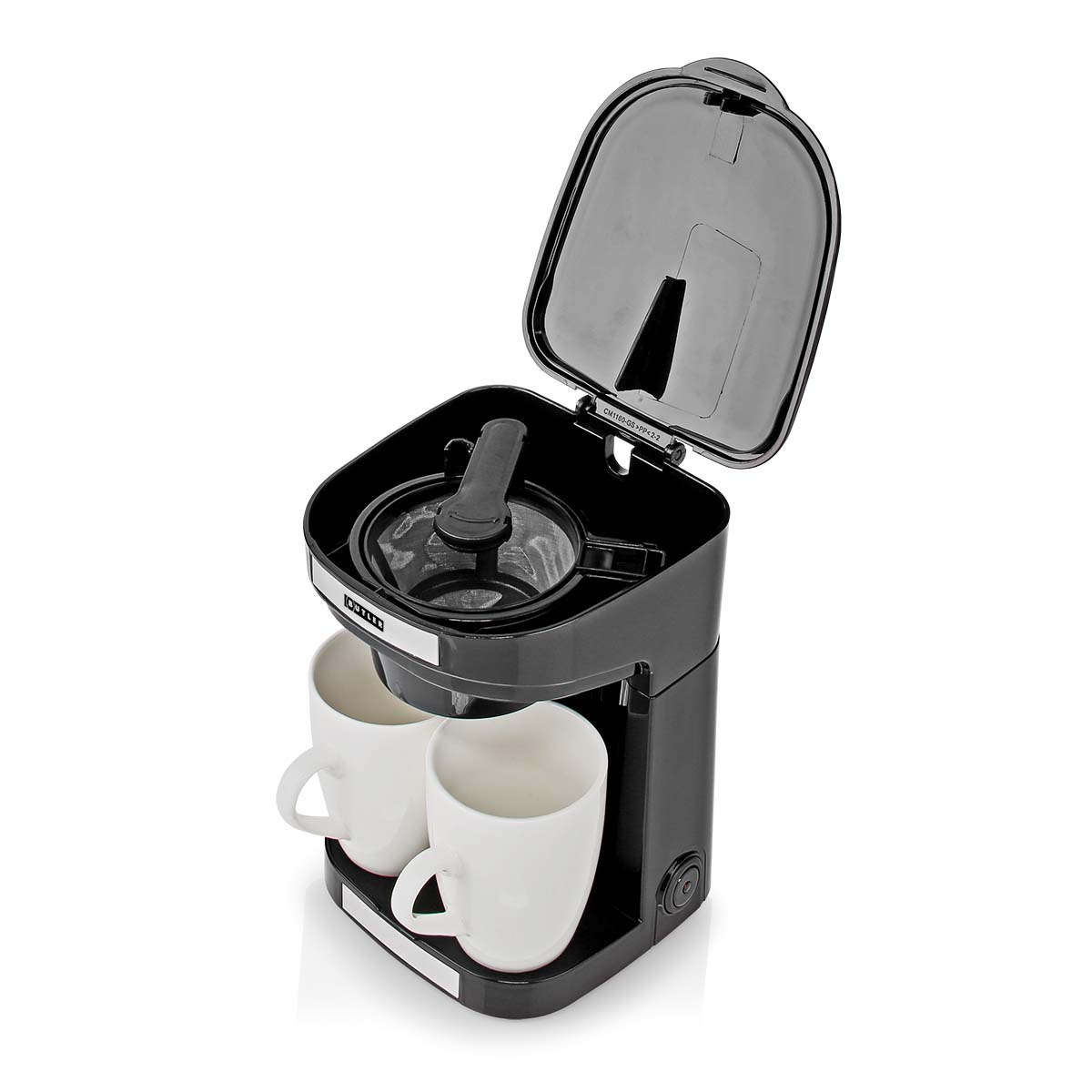 Compact Koffiezetapparaat | 2 Porseleinen kopjes | 0,25 l | 450 W | Automatische uitschakeling | Zwart - Afbeelding 6