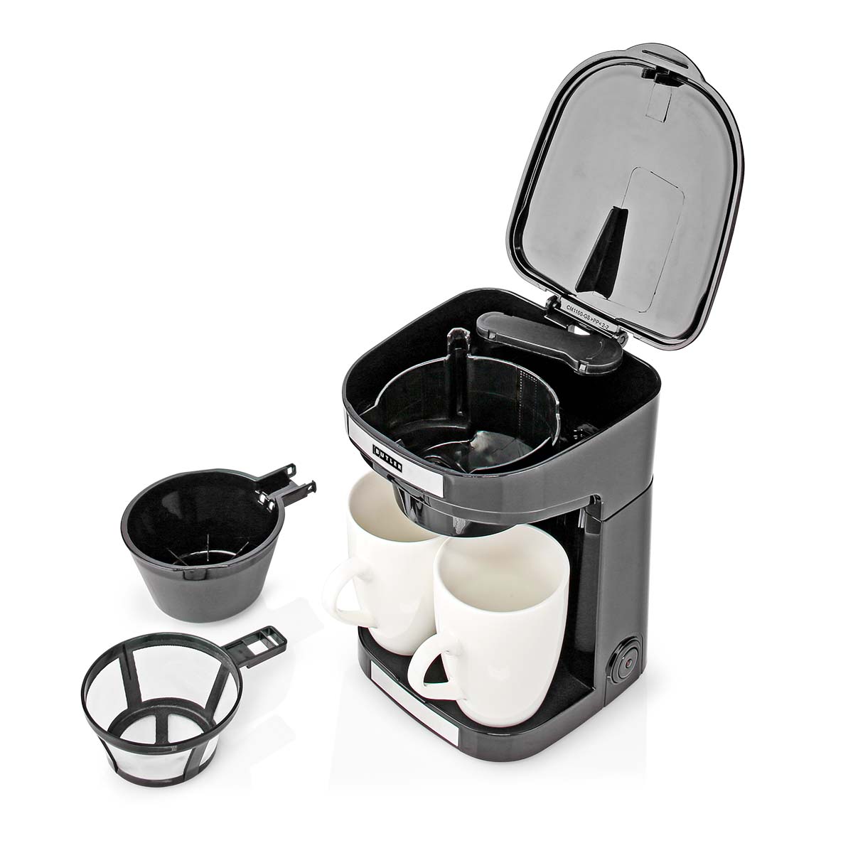 Compact Koffiezetapparaat | 2 Porseleinen kopjes | 0,25 l | 450 W | Automatische uitschakeling | Zwart - Afbeelding 7