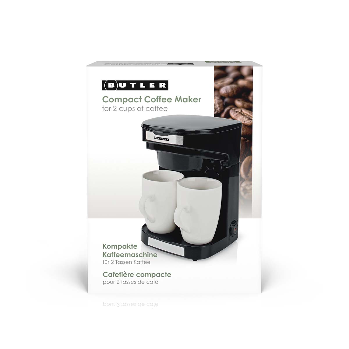 Compact Koffiezetapparaat | 2 Porseleinen kopjes | 0,25 l | 450 W | Automatische uitschakeling | Zwart - Afbeelding 11
