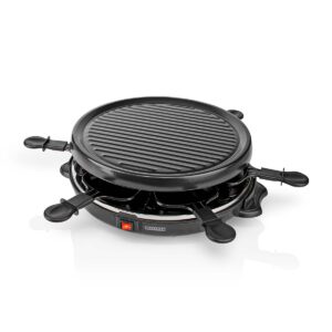 Raclette / Gourmetstel | 6 personen | 800 W | Ø 29 cm | Anti-aanbaklaag