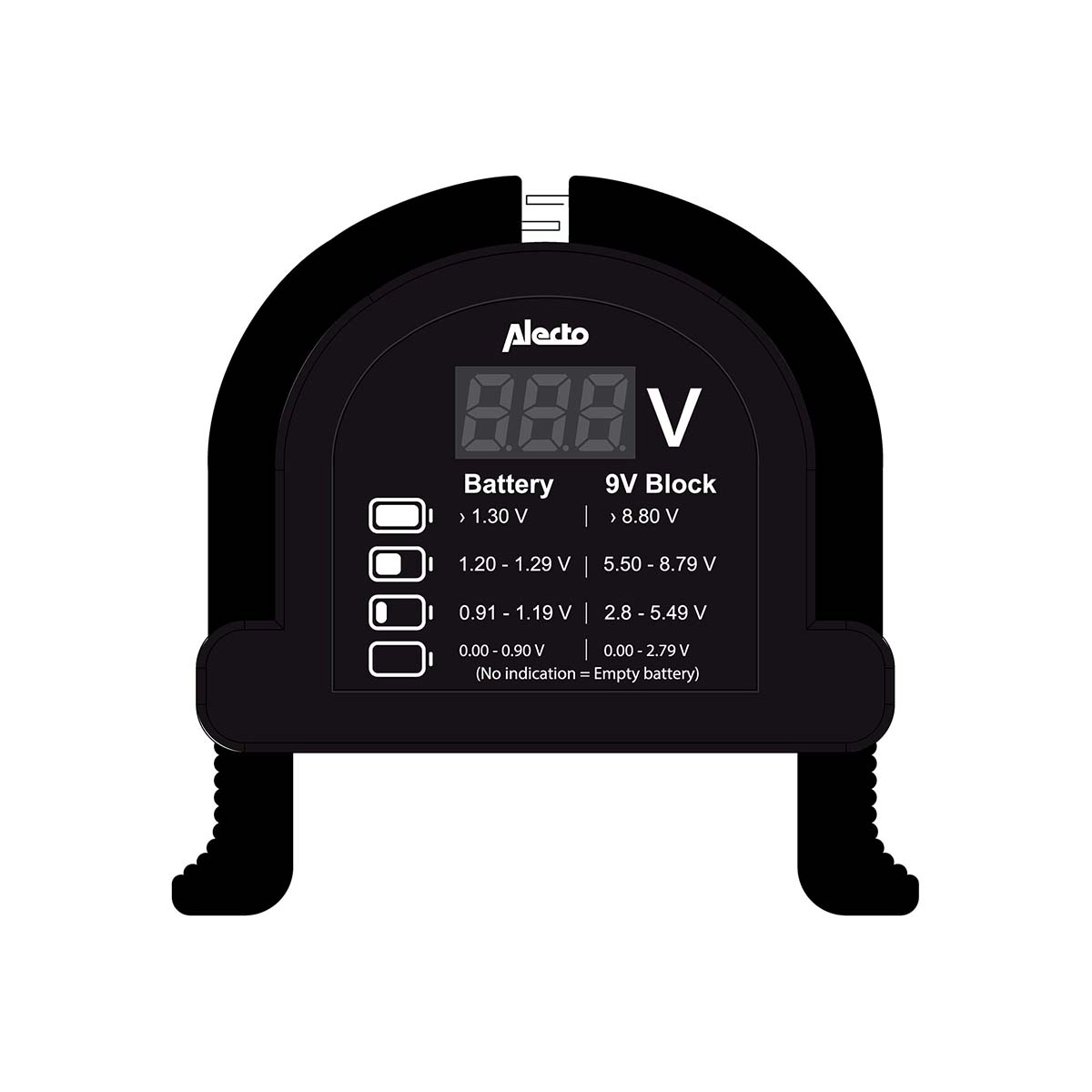 Batterijtester voor AA-AAA-C-D-9V (PP3)-knoopcel