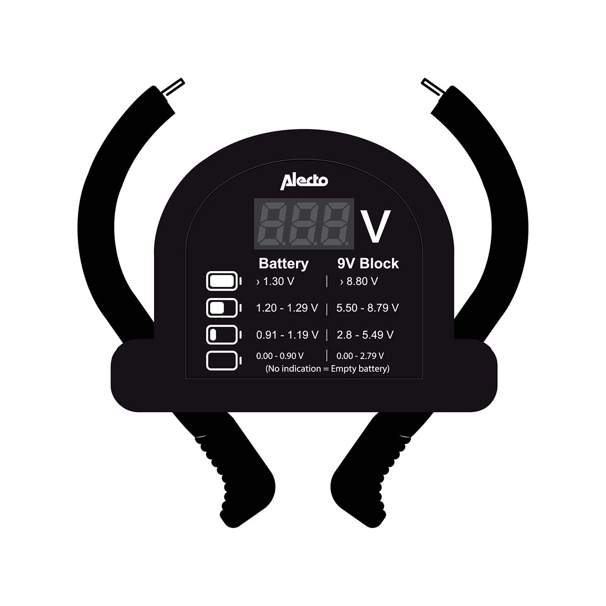 Batterijtester voor AA-AAA-C-D-9V (PP3)-knoopcel - Afbeelding 2