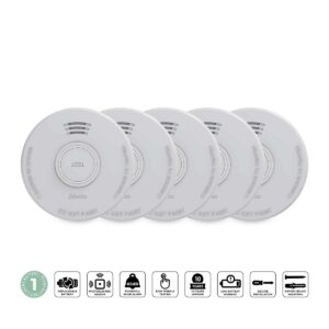 Stand-alone rookmelder met 1 jaar batterij 5 stuks