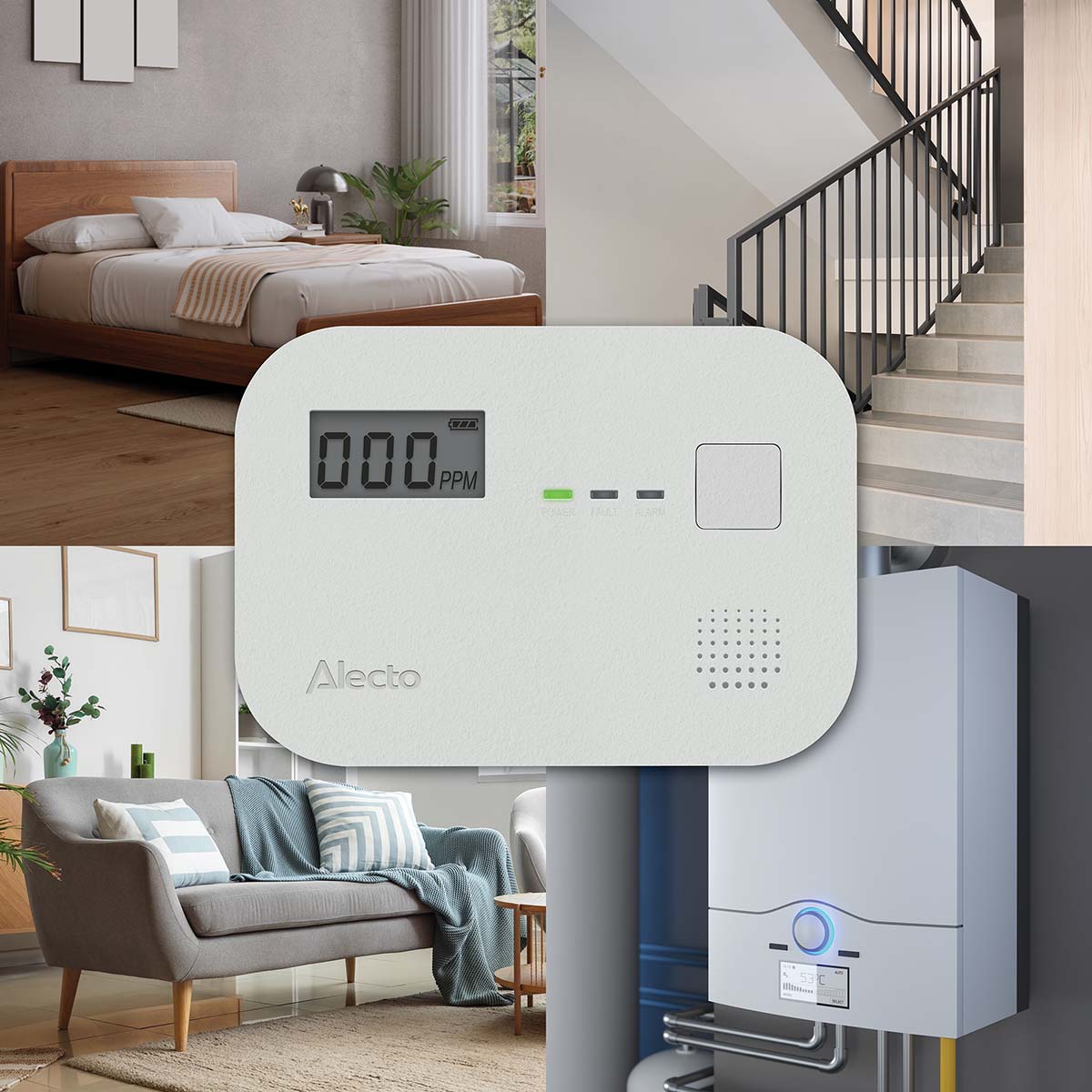 Koolmonoxide alarm met 10 jaar sensorlooptijd en display - Afbeelding 9