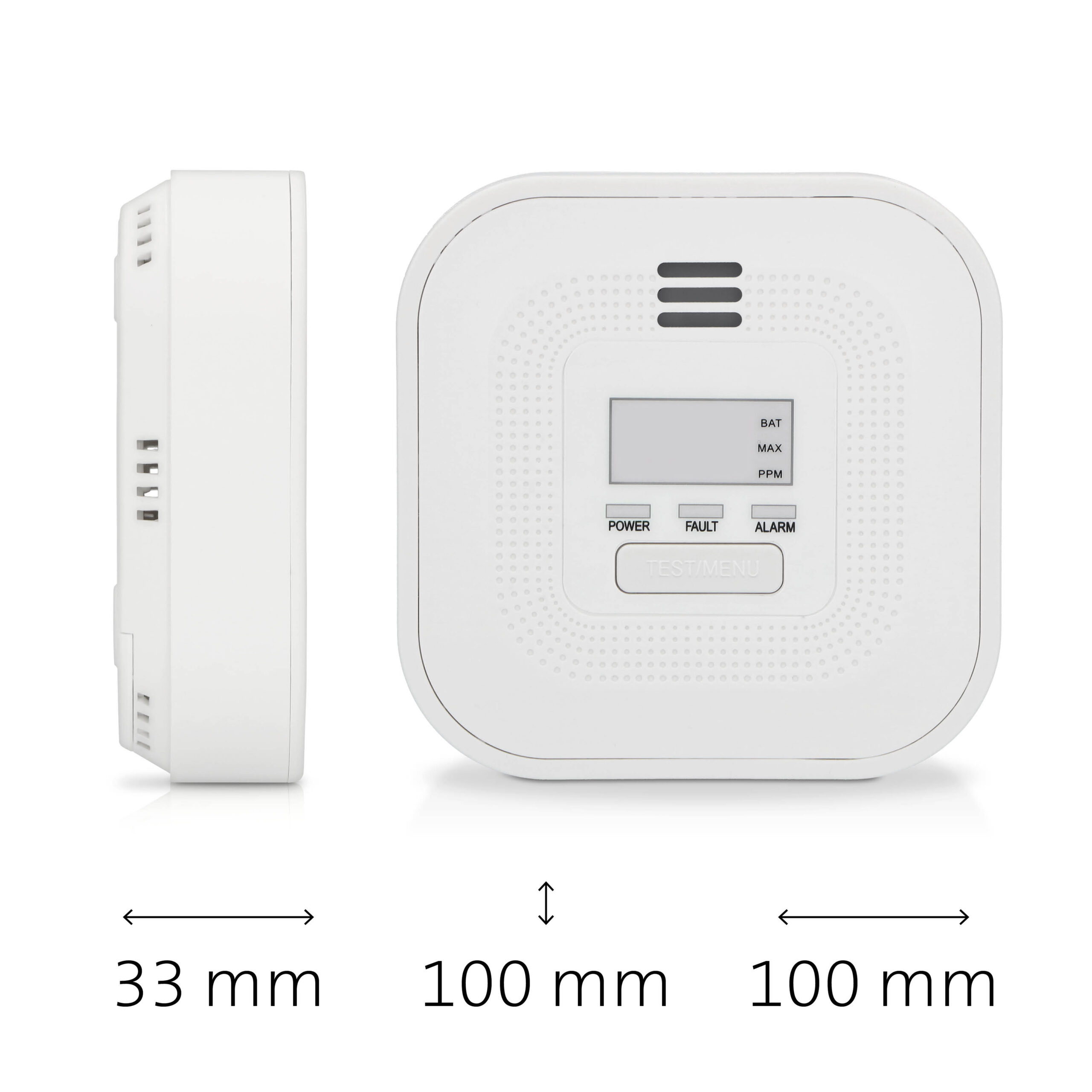 Koolmonoxidemelder met display en 10 jaars sensor en batterij, wit - Afbeelding 13