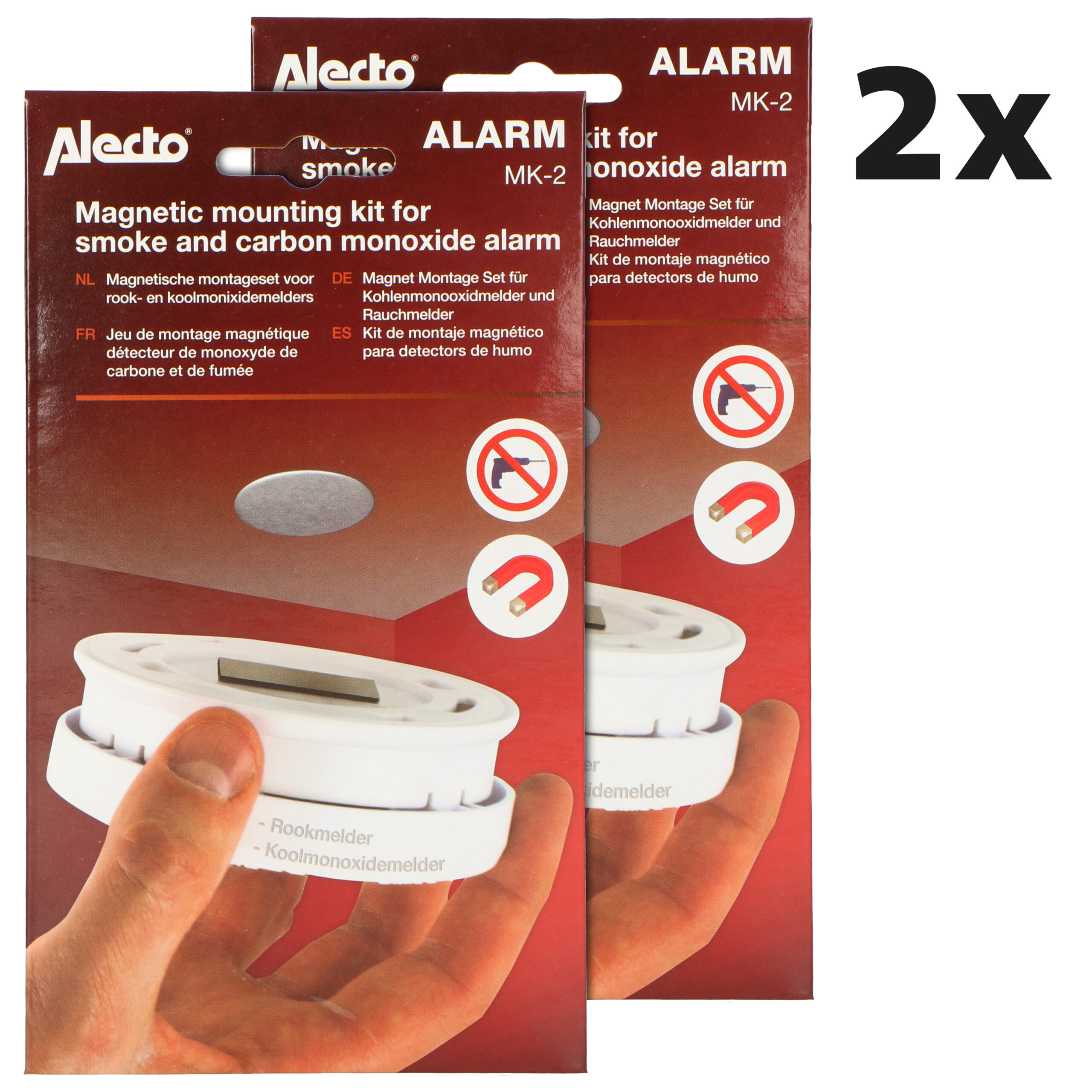 Magnetische montagekit voor rook- en CO-melders 2 stuks - Afbeelding 3