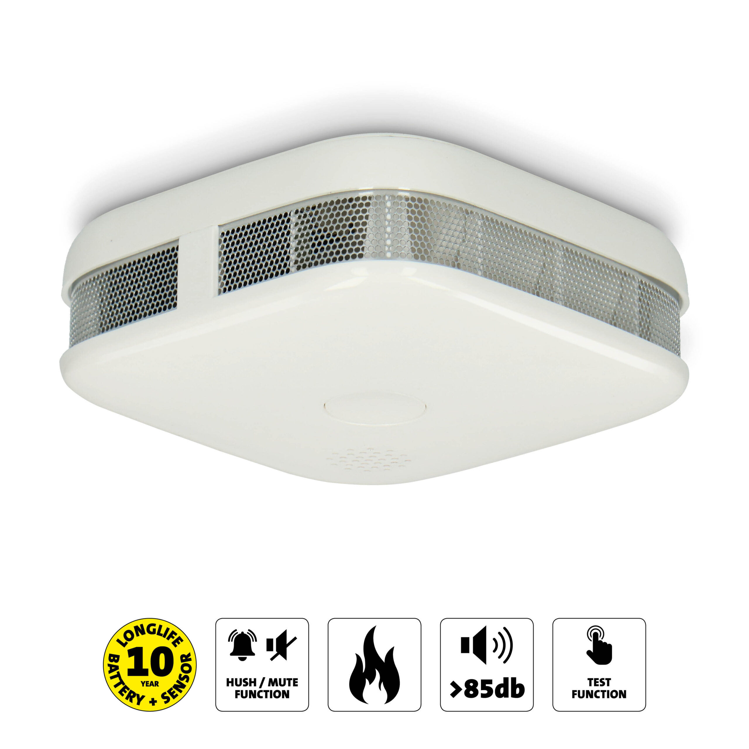 Set van rookmelder en koolmonoxidemelder Wit - Afbeelding 5