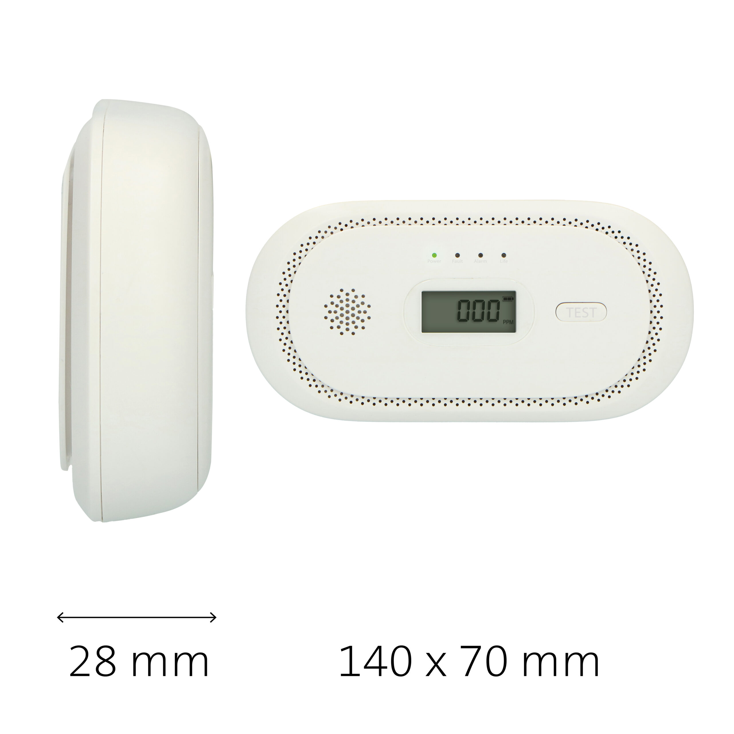 Set van rookmelder en koolmonoxidemelder Wit - Afbeelding 11
