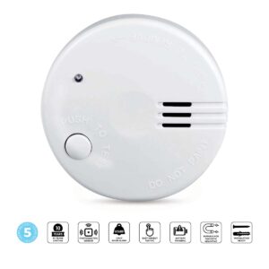 Rookmelder | Batterijgevoed | Levensduur van de batterij tot: 5 jaar | EN 14604 | Met testknop | 85 dB | ABS | Wit
