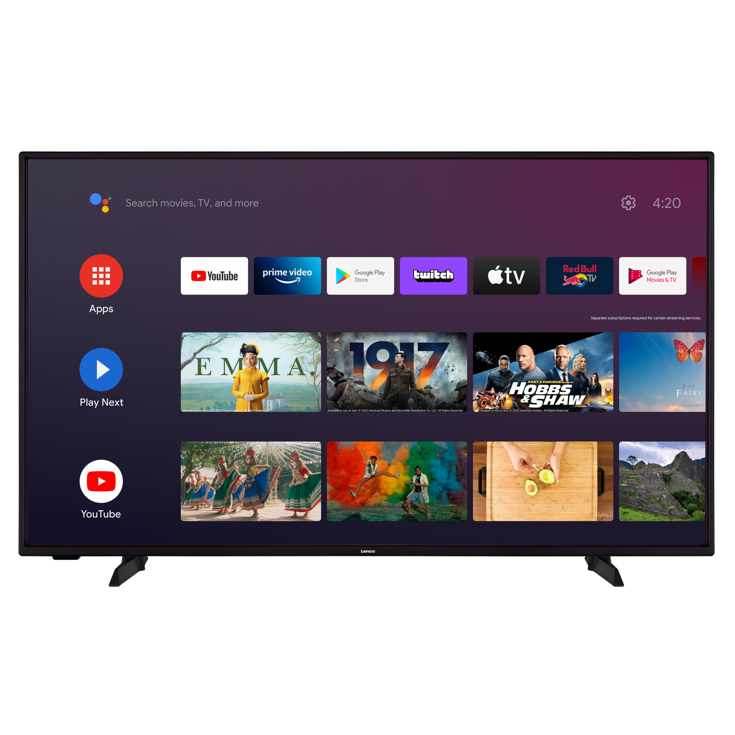 43" 4K Android Smart TV Zwart - Afbeelding 3