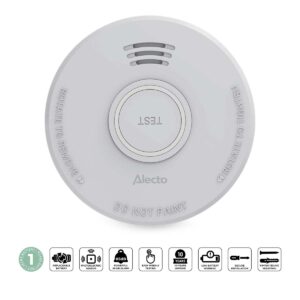 Stand-alone rookmelder met 1 jaar batterij Wit