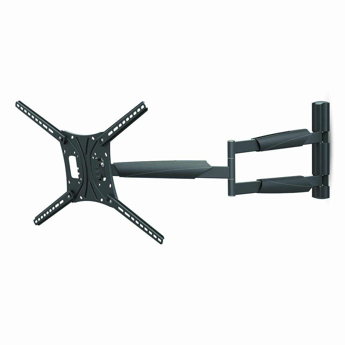 Draai- en Kantelbare TV-Muurbeugel | 13 - 86 " | Maximaal schermgewicht: 60 kg | Kantelbaar | Draaibaar | Minimale muurafstand: 70 mm | Maximale muurafstand: 1020 mm | 3 Draaipunt(en) | ABS / Staal | Zwart - Afbeelding 4