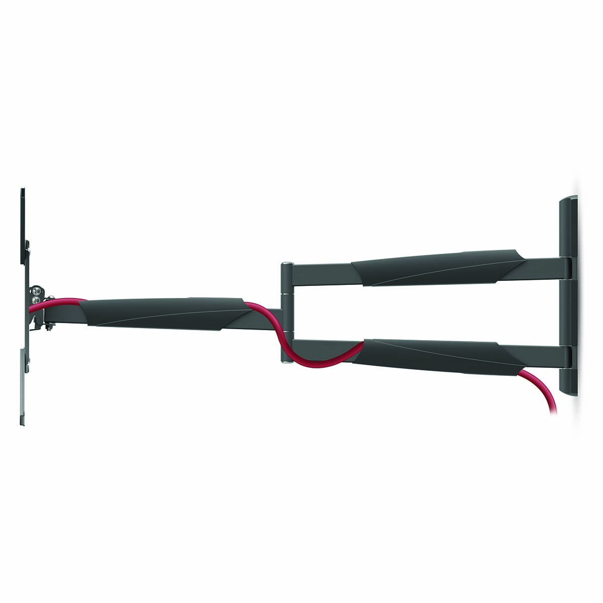 Draai- en Kantelbare TV-Muurbeugel | 13 - 86 " | Maximaal schermgewicht: 60 kg | Kantelbaar | Draaibaar | Minimale muurafstand: 70 mm | Maximale muurafstand: 1020 mm | 3 Draaipunt(en) | ABS / Staal | Zwart - Afbeelding 5