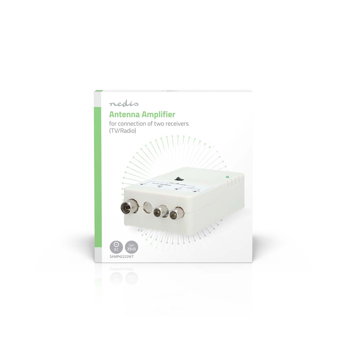 CATV-Versterker | Versterking: 25 dB | 47 - 694 MHz | Outputs: 2 | Versterkingsregelaar | Wit - Afbeelding 5