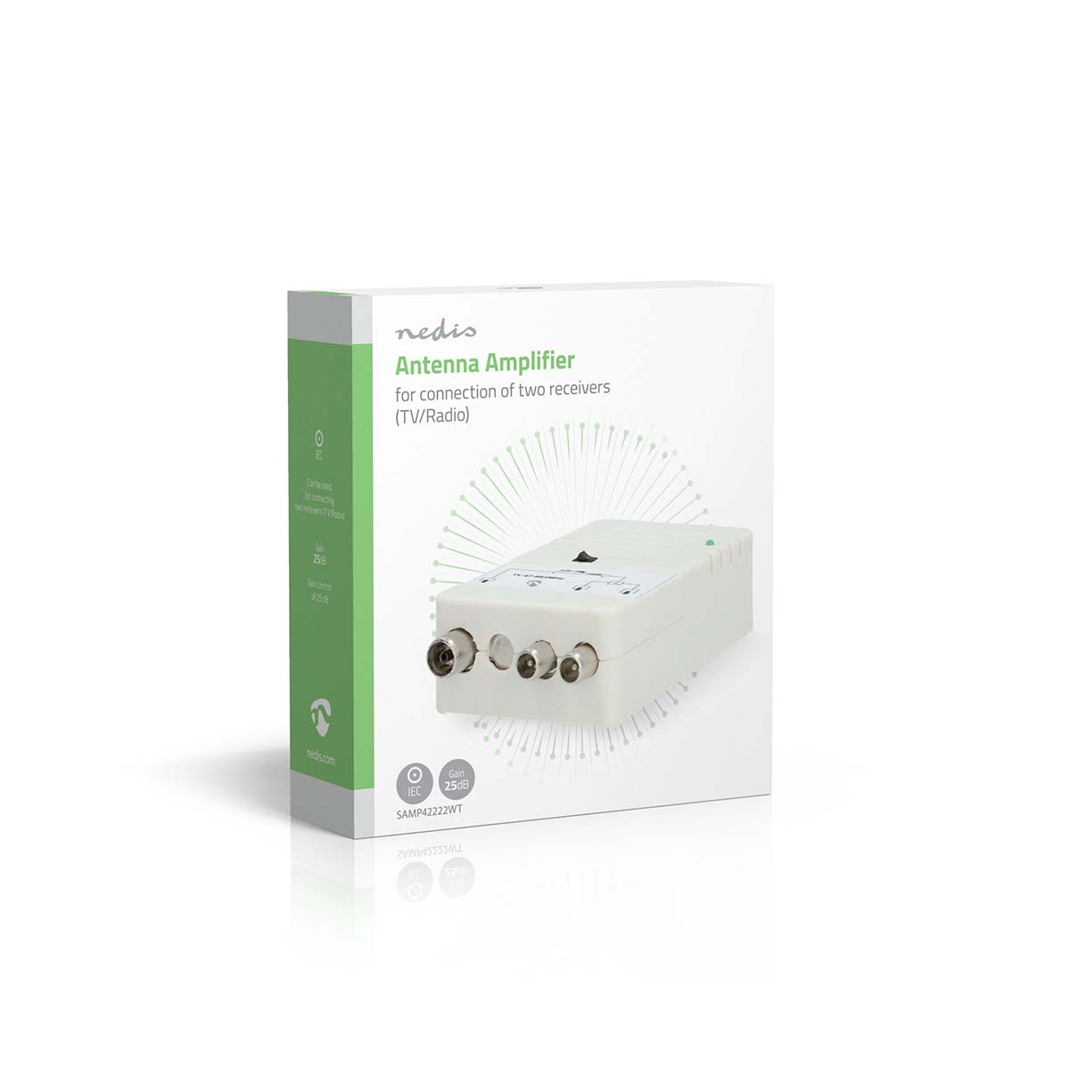CATV-Versterker | Versterking: 25 dB | 47 - 694 MHz | Outputs: 2 | Versterkingsregelaar | Wit - Afbeelding 7