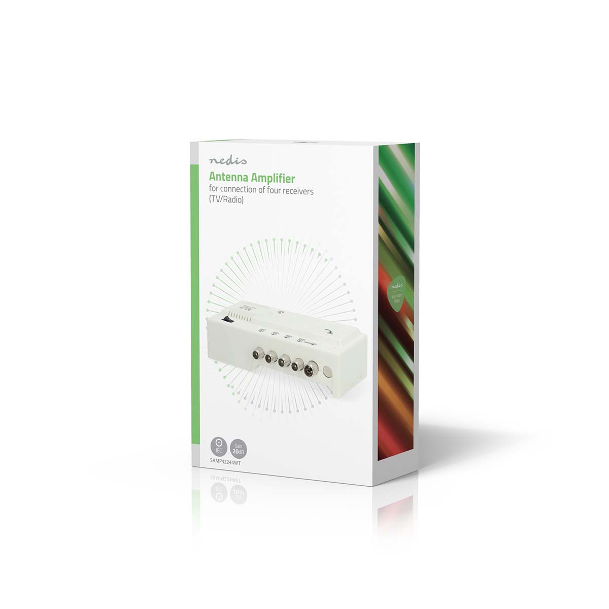 CATV-Versterker | Versterking: 20 dB | 47 - 694 MHz | Outputs: 4 | Versterkingsregelaar | Wit - Afbeelding 5