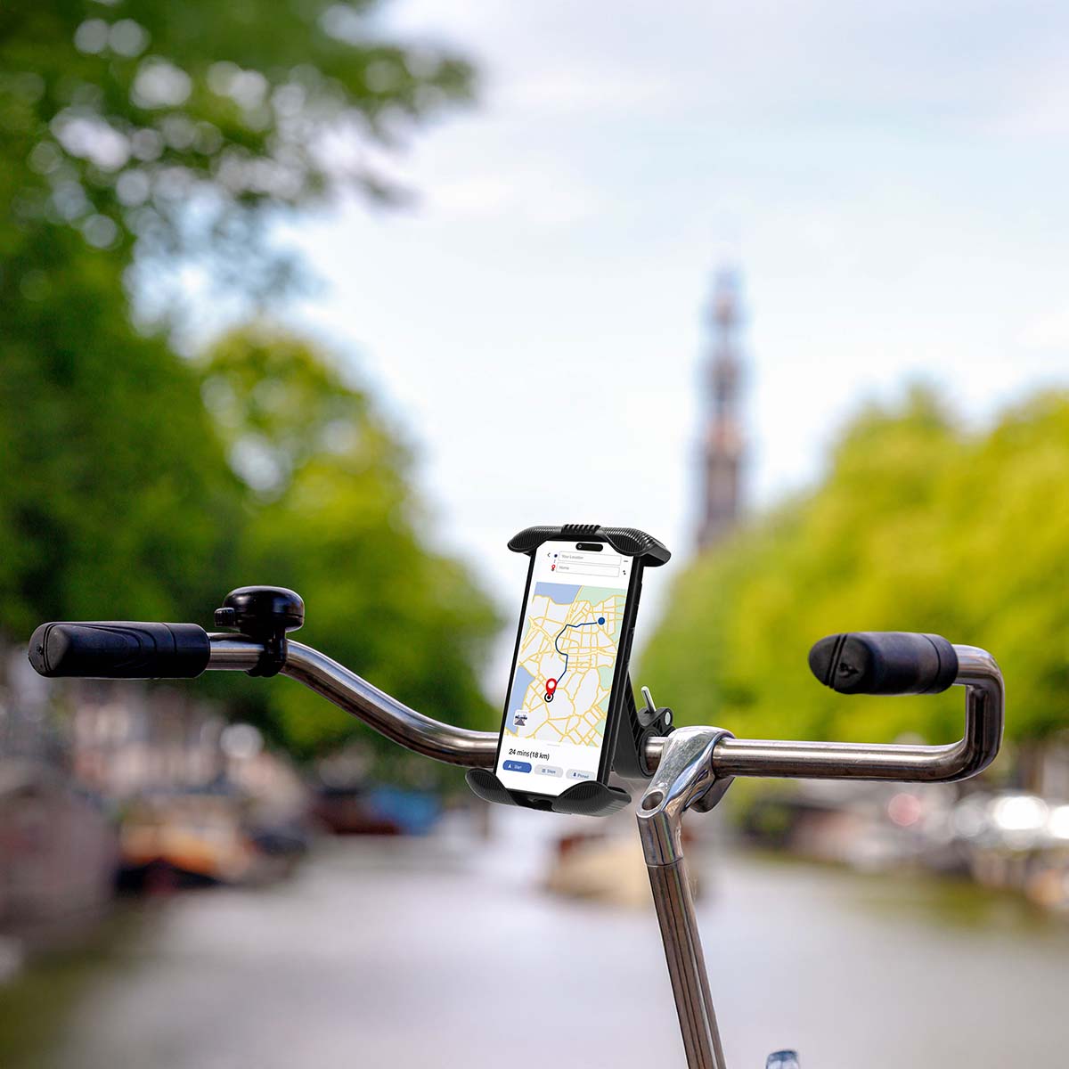 Smartphonehouder Fiets | Universeel | Draai- en Kantelbaar | Verstelbaar - Afbeelding 6