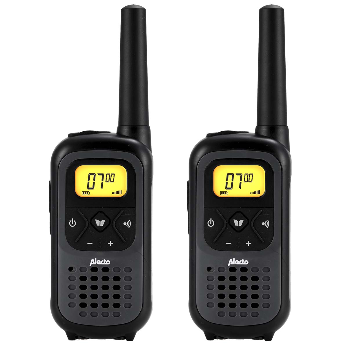 Walkie-Talkie Set | 2 Handsets | Tot 7 km | Frequentiekanalen: 16 | PTT / VOX | 35 uur stand-by | Hoofdtelefoonuitgang | Zwart - Afbeelding 2