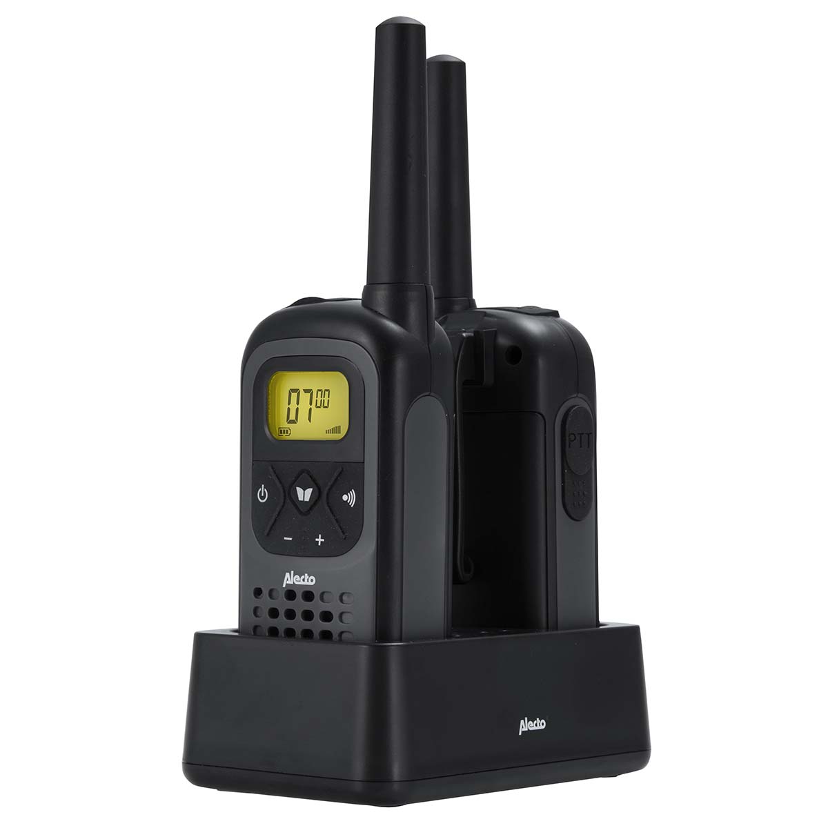 Walkie-Talkie Set | 2 Handsets | Tot 7 km | Frequentiekanalen: 16 | PTT / VOX | 35 uur stand-by | Hoofdtelefoonuitgang | Zwart - Afbeelding 4