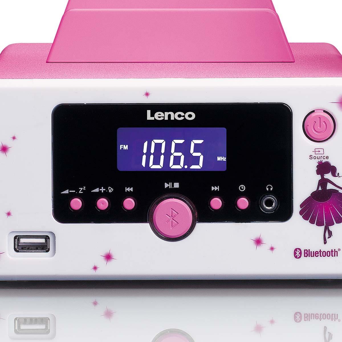 Micro set alarm clock Bluetooth® FM radio USB aux-in Princess - Afbeelding 4