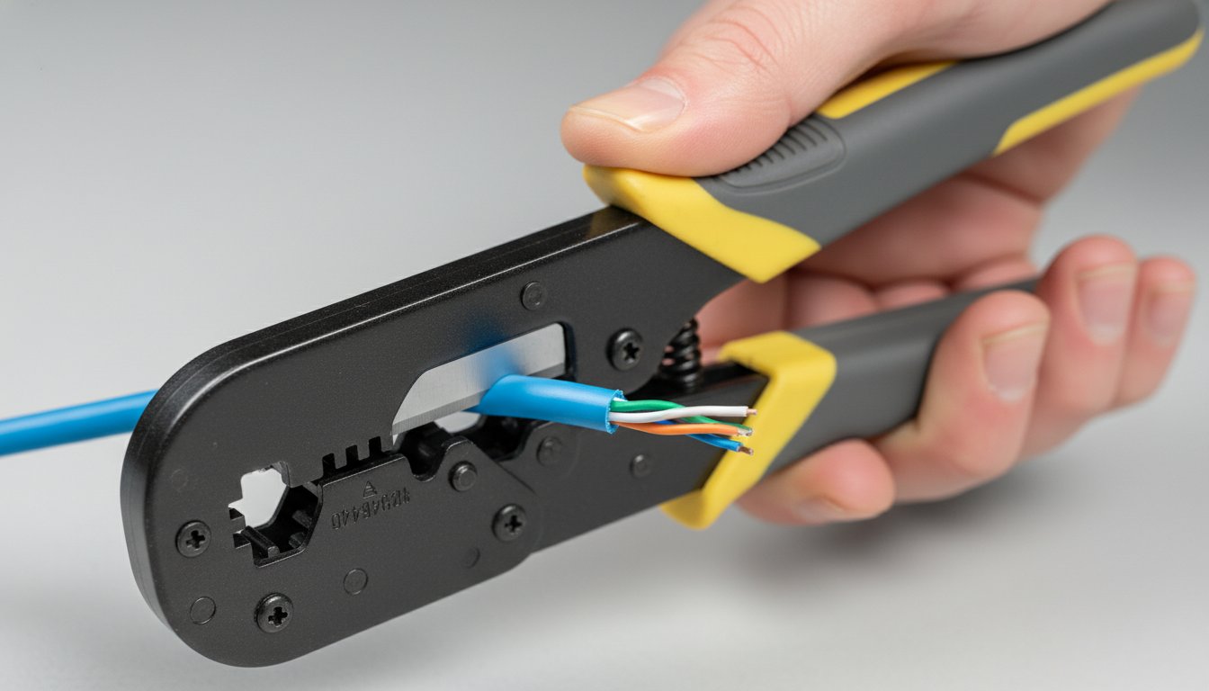 Utp kabel strippen met krimptang: een praktische handleiding voor een perfecte verbinding