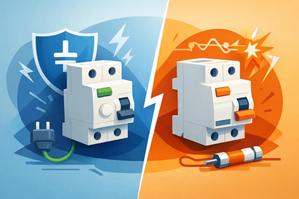 Aardlekschakelaar versus zekeringautomaat uitgelegd