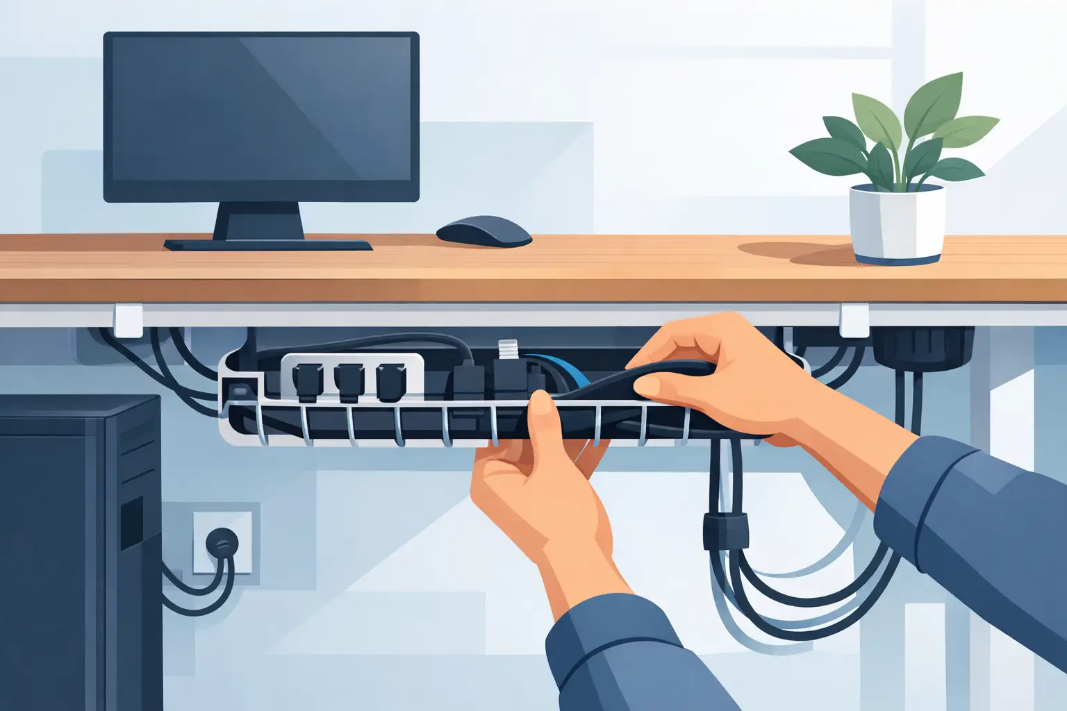 Kabelgoot netjes installeren bij je bureau