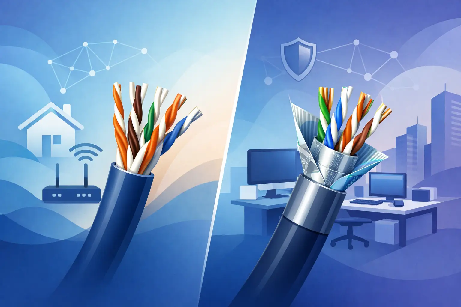 UTP of FTP kabel kiezen voor thuis en kantoor